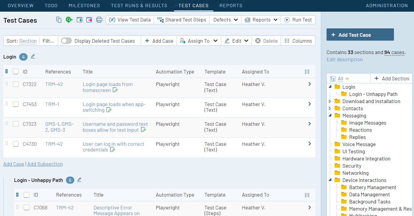 Orchestrate your agile quality assurance process easily in one centralized platform. With TestRail, you can trace, manage, and update tests from a single dashboard.