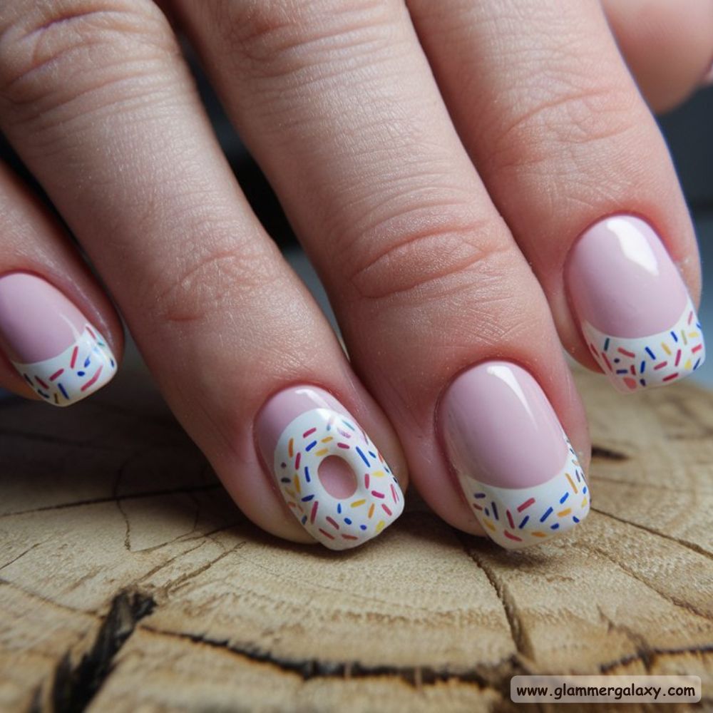 Neutral Nails having Donut Glazed Nails
