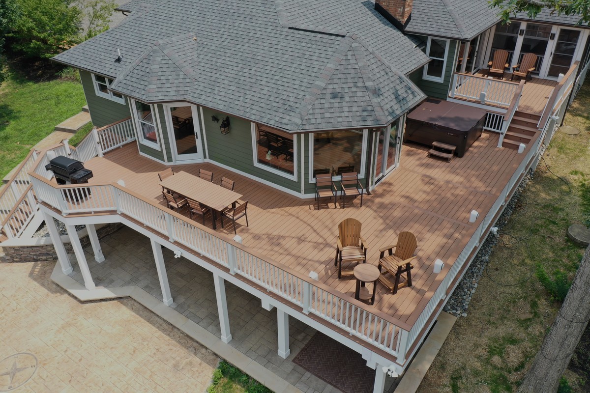 large custom wood deck