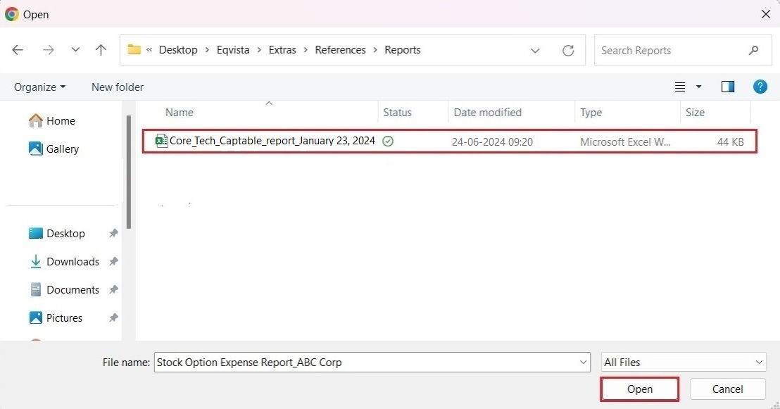 open file 