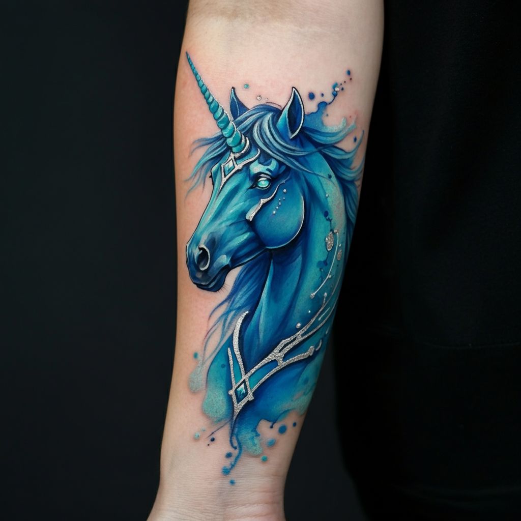 Watercolor Horse Tattoos