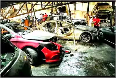 Gurugram Workshop Fire: Luxury Cars Worth ₹10 Crore Destroyed