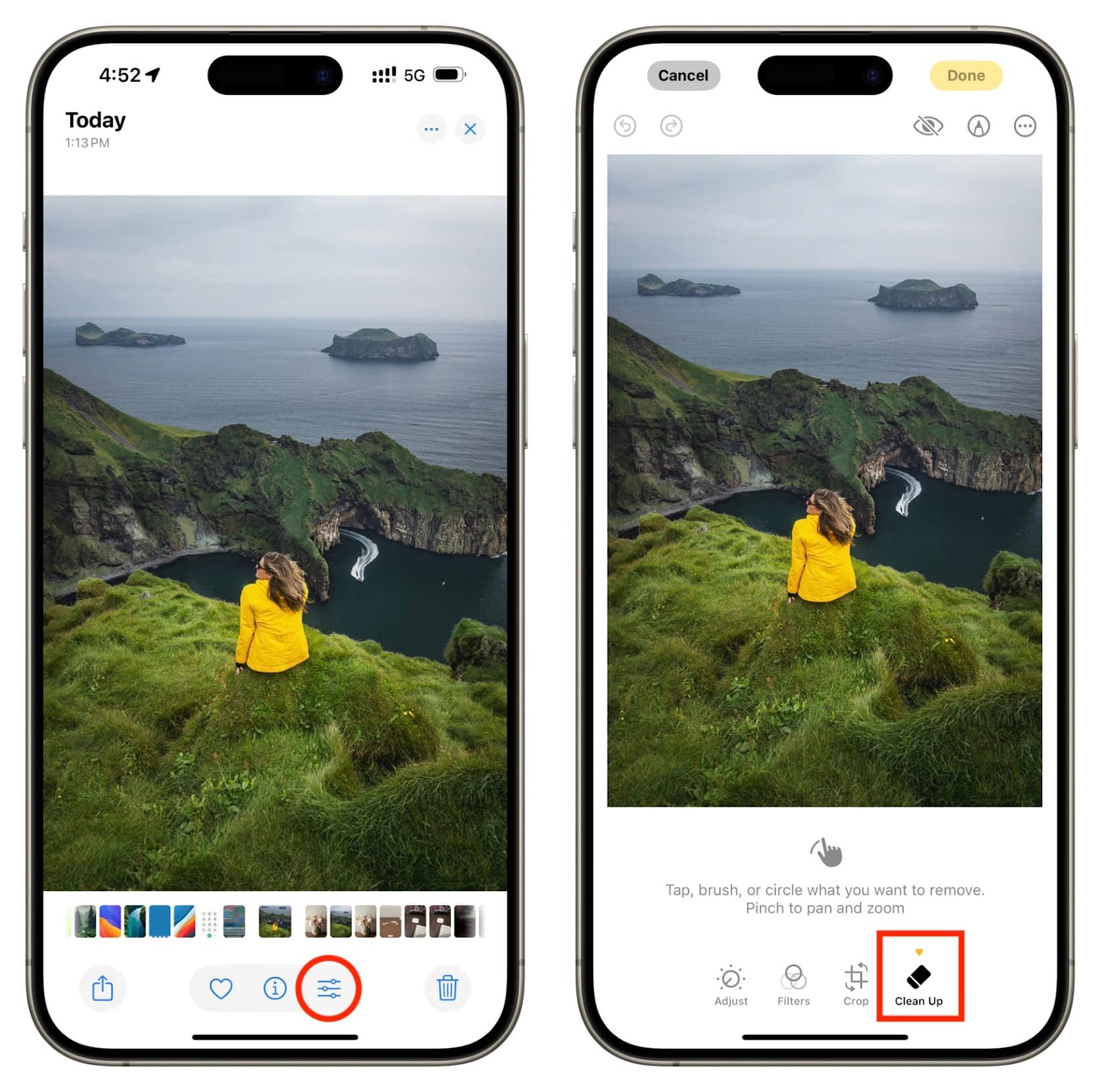 Remove object from photo iPhone without app