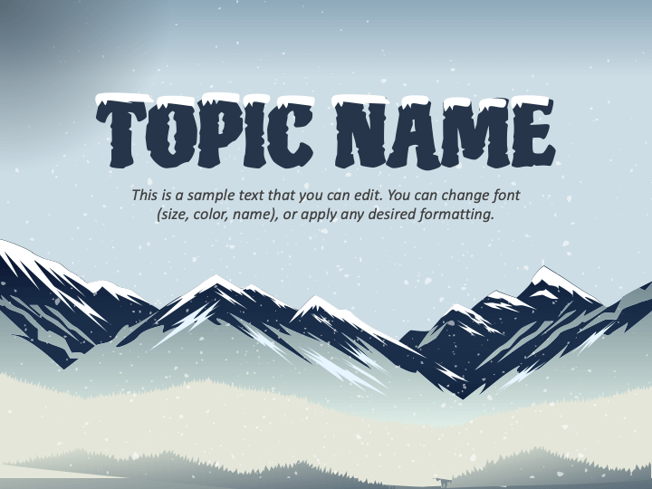 Snowy Mountains Theme Slide