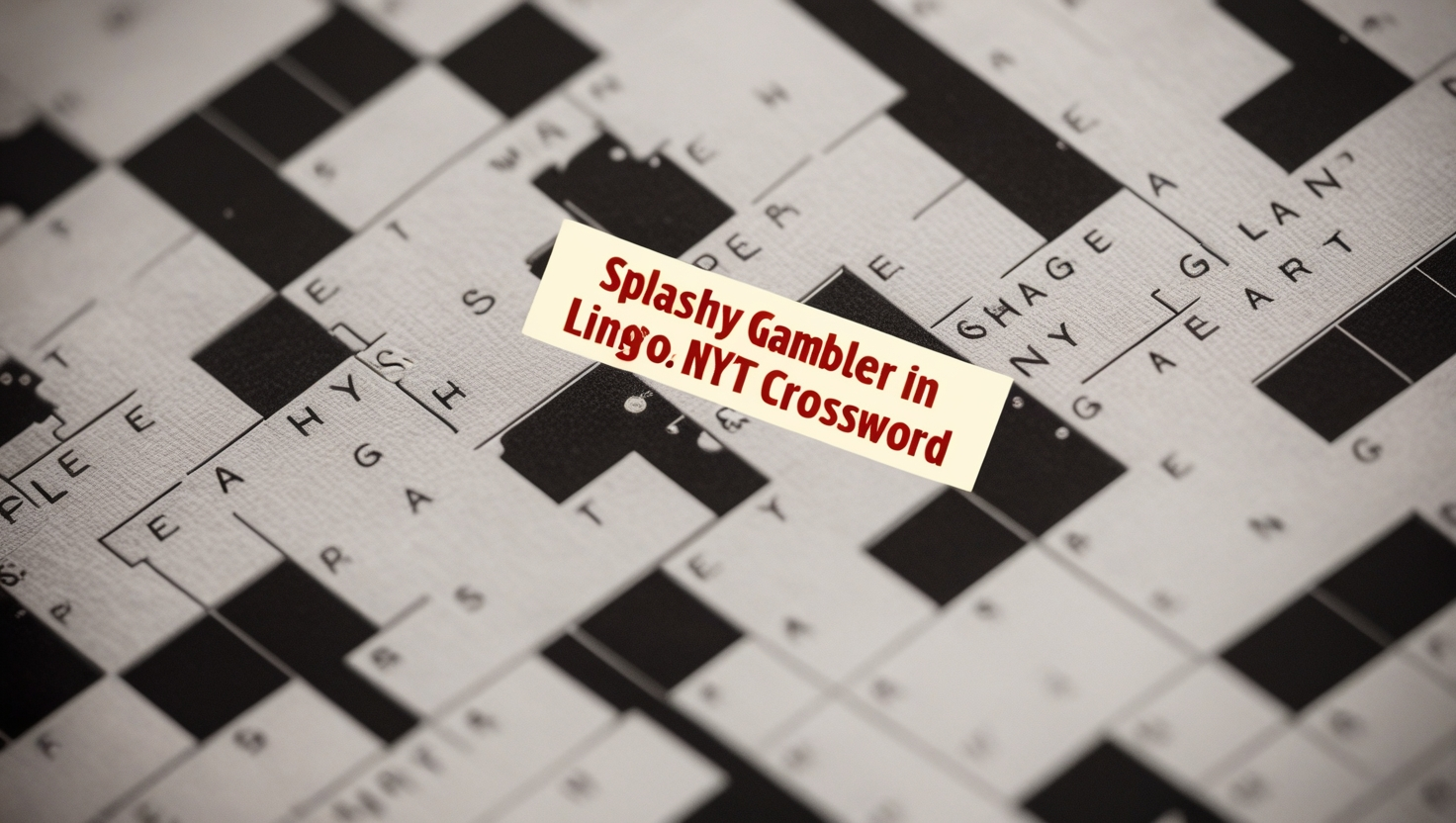 Splashy Gambler in Lingo NYT Crossword