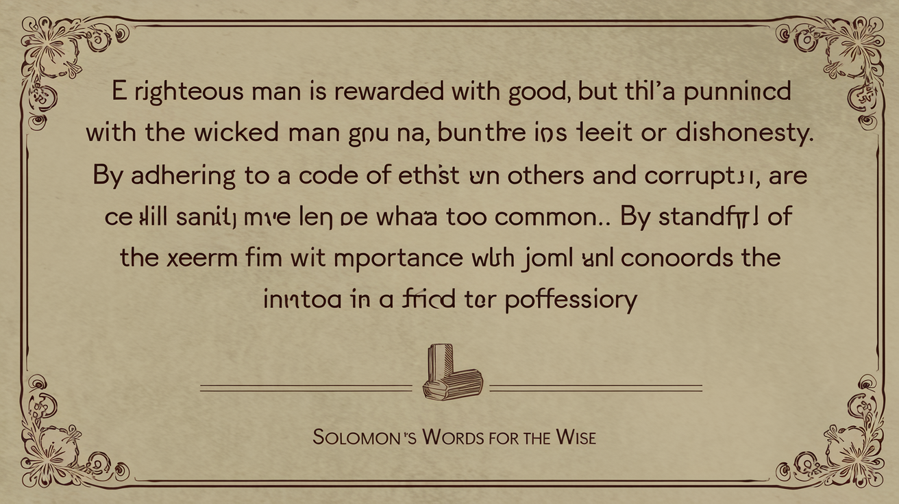 Solomon's Words for the Wise