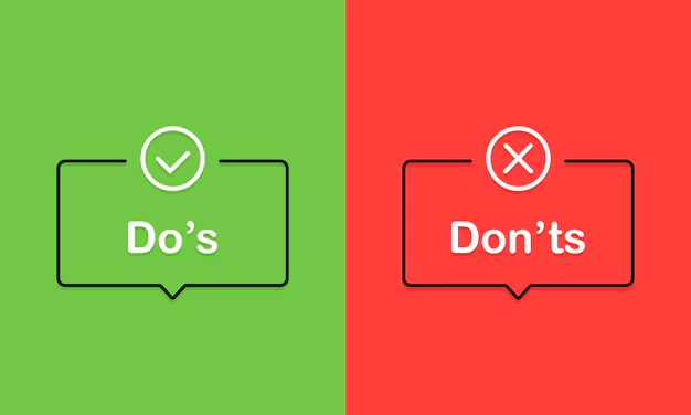 Dos and don'ts illustration