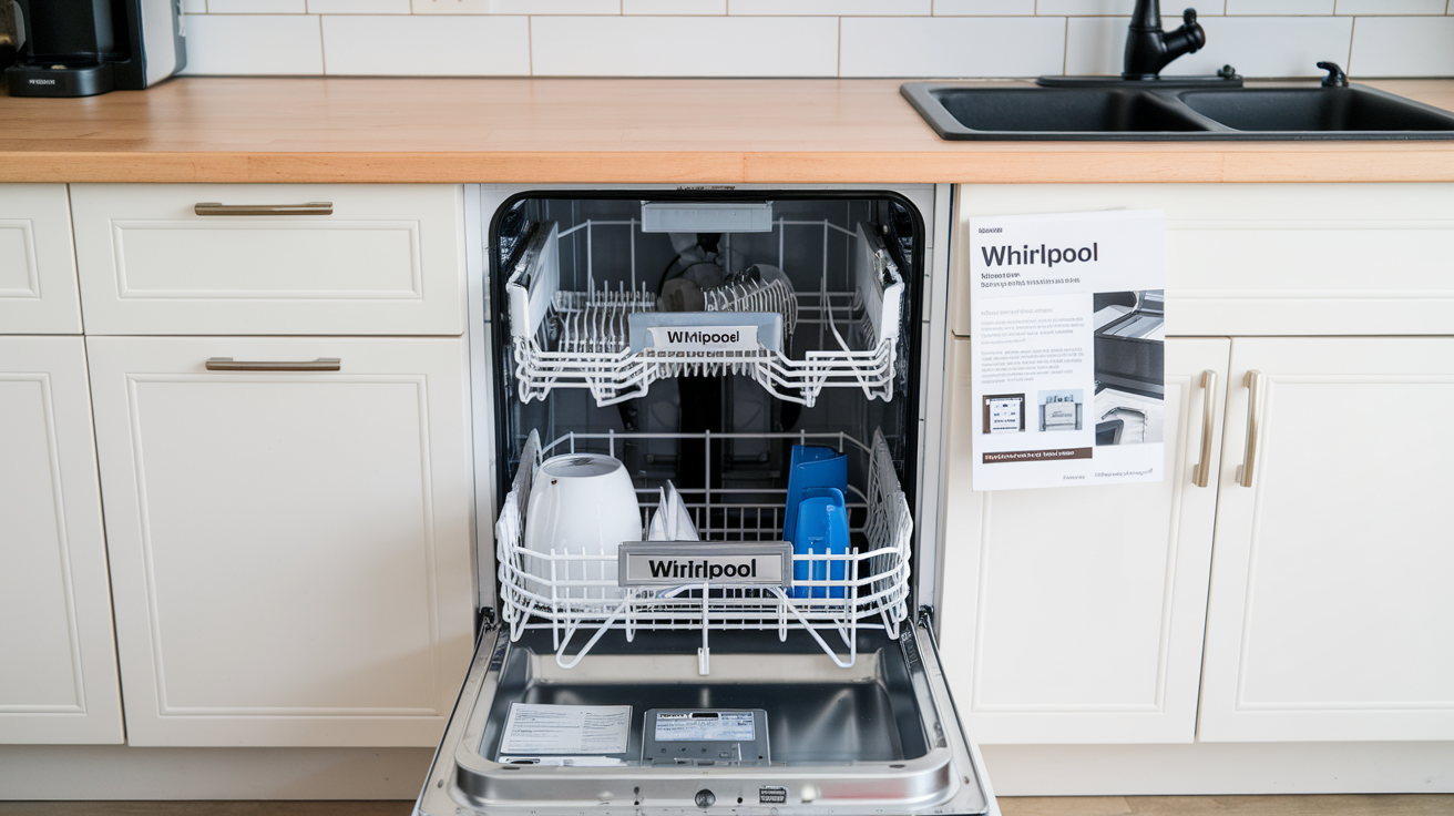 Installing part W10803790 in Whirlpool dishwasher manual