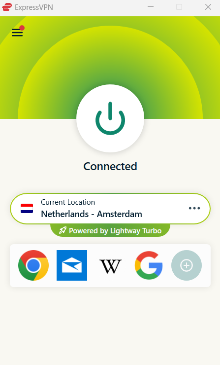 express vpn connected to Netherlands server