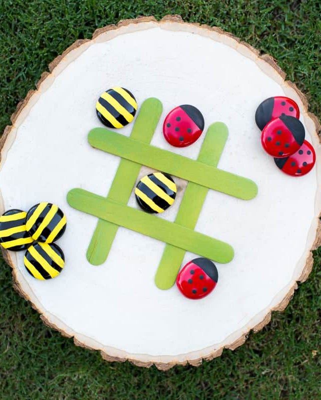 ladybug tic tac toe picnic games