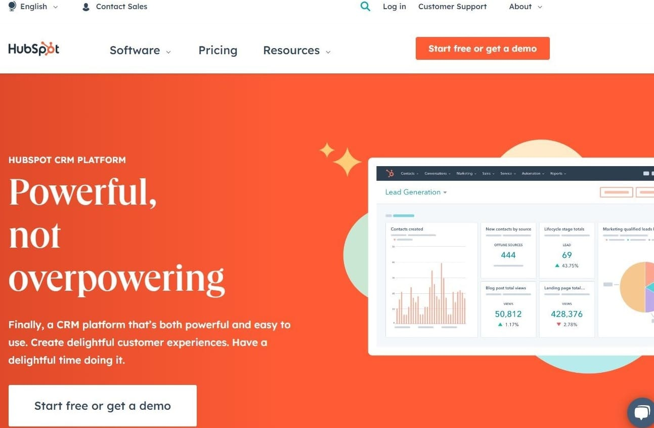 HubSpot website analytics tool