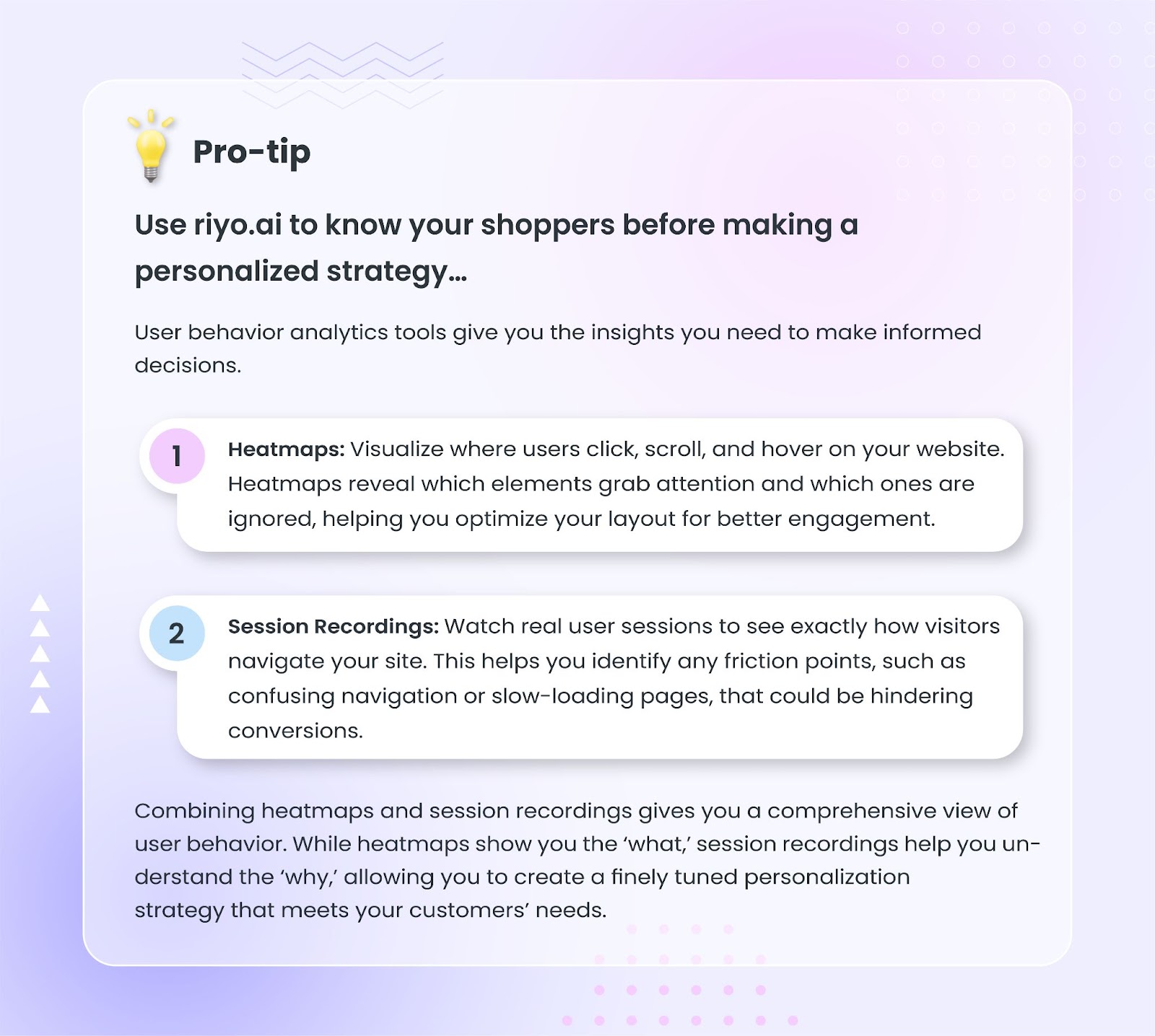 Use riyo.ai to know your shoppers before making a personalized strategy