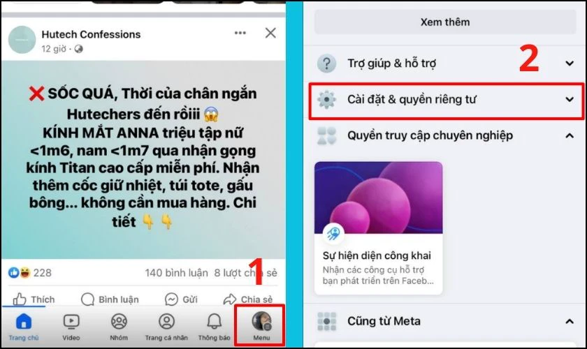 cách thêm số điện thoại vào Facebook