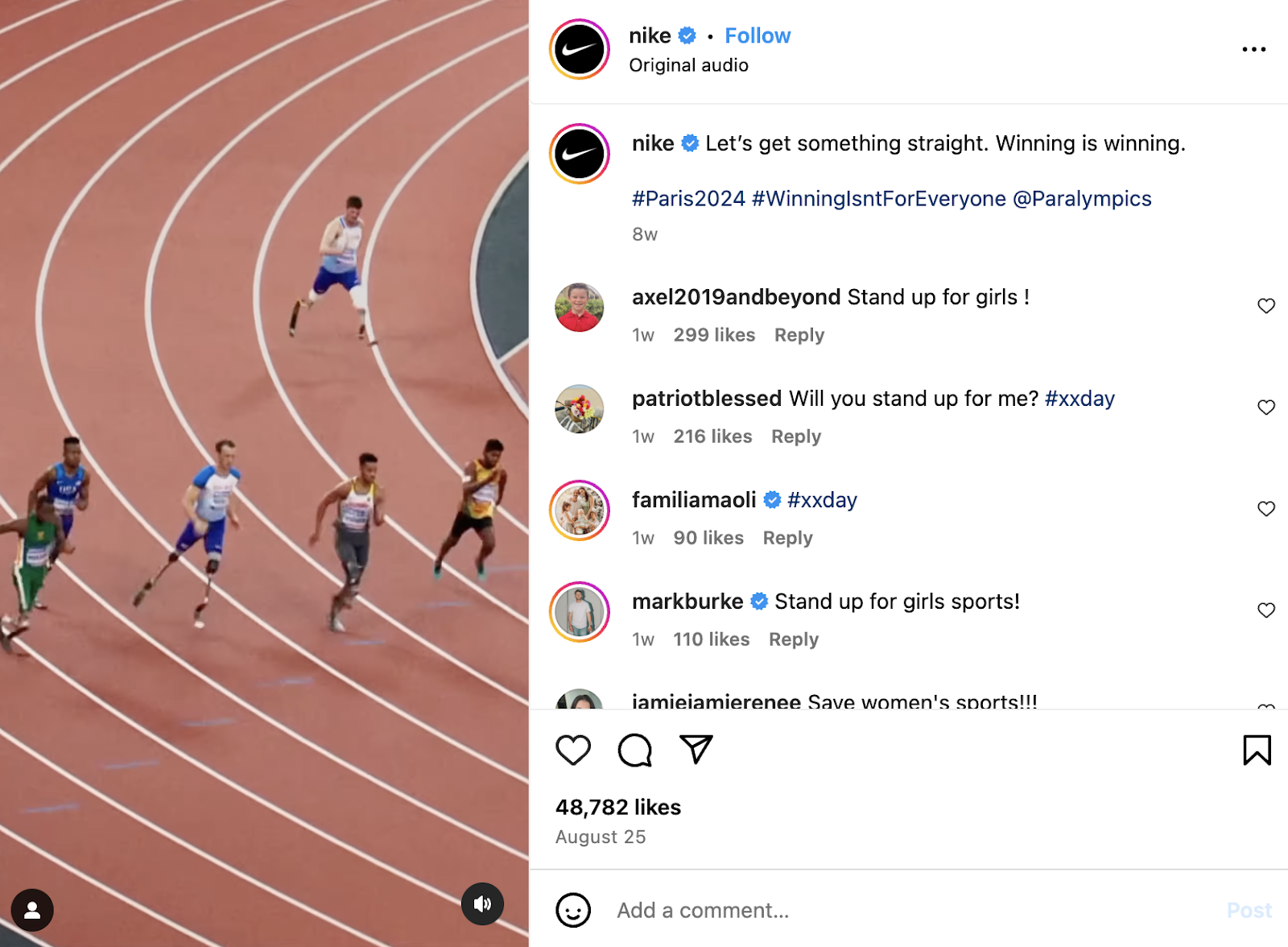 Nike uses short-form storytelling video marketing trend