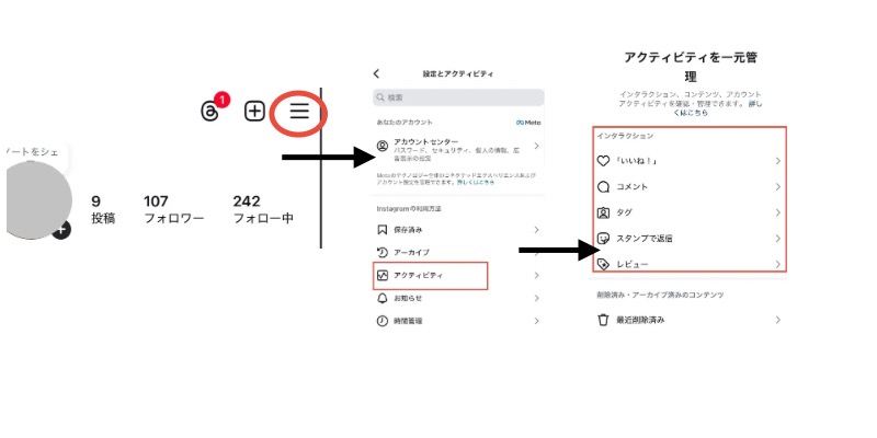 アクティビティログの確認