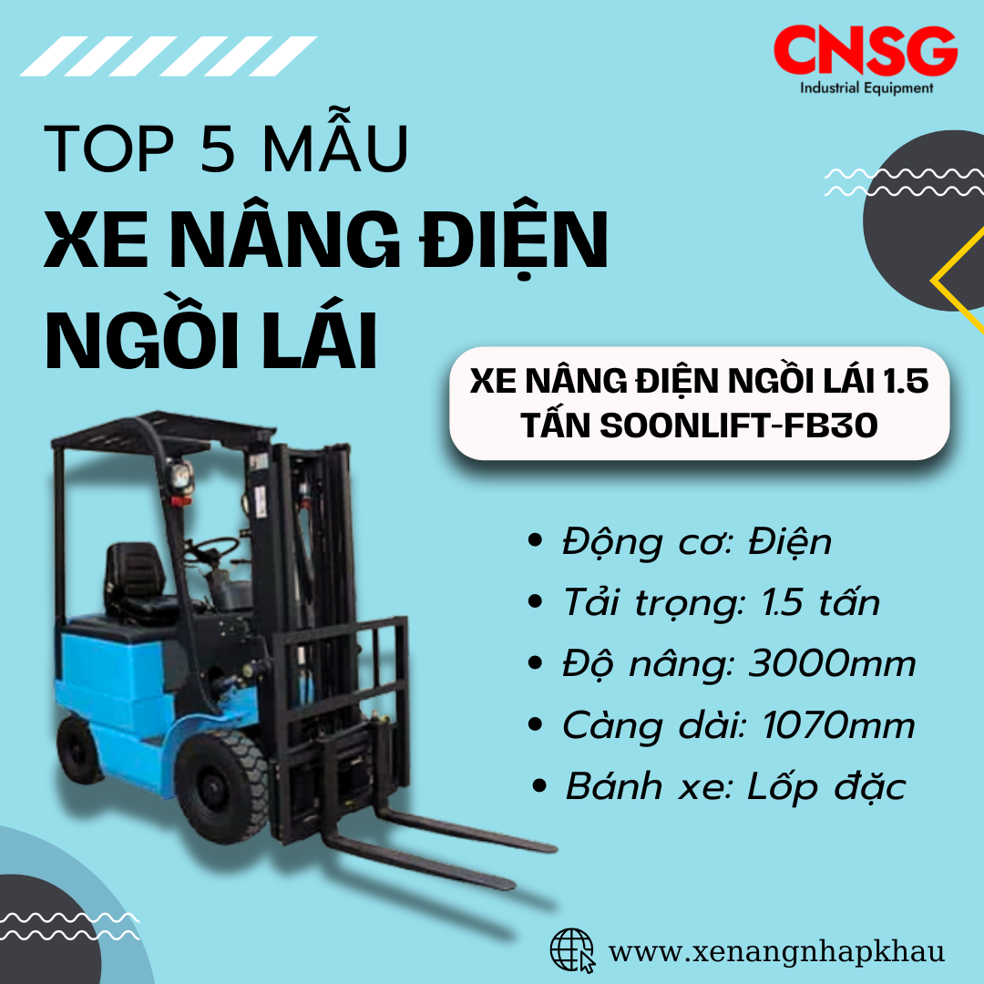 Top 5 mẫu xe nâng điện ngồi lái bán chạy nhất tháng 8