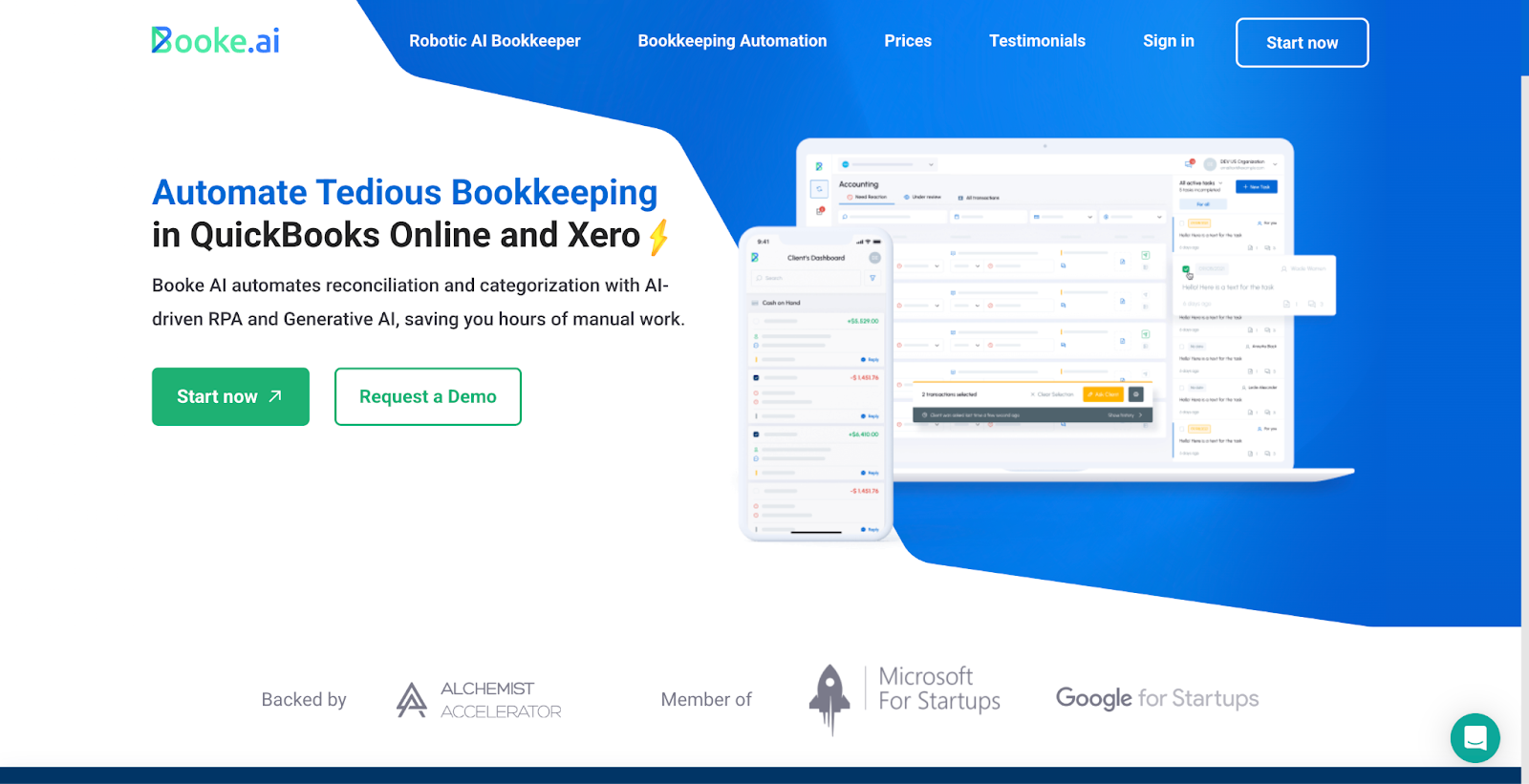 Booke.ai home page