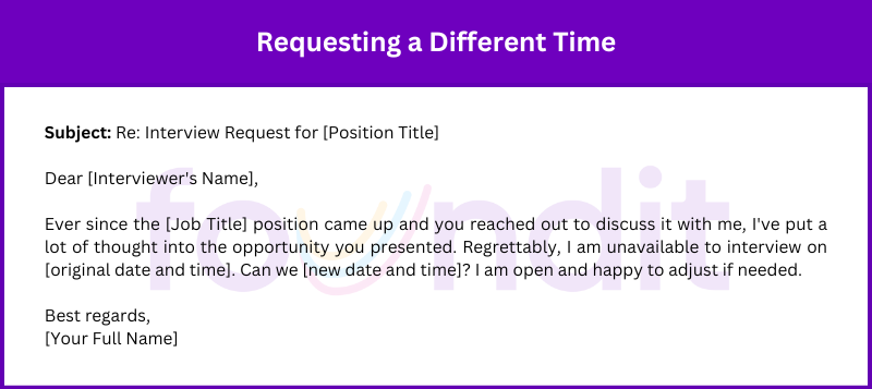 An email politely requesting to reschedule an interview