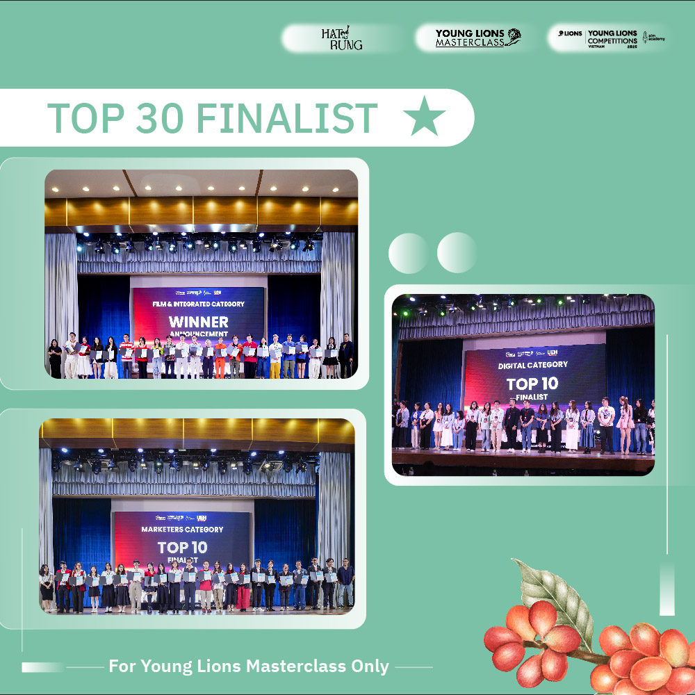 Phần thưởng dành cho top 30 Finalist