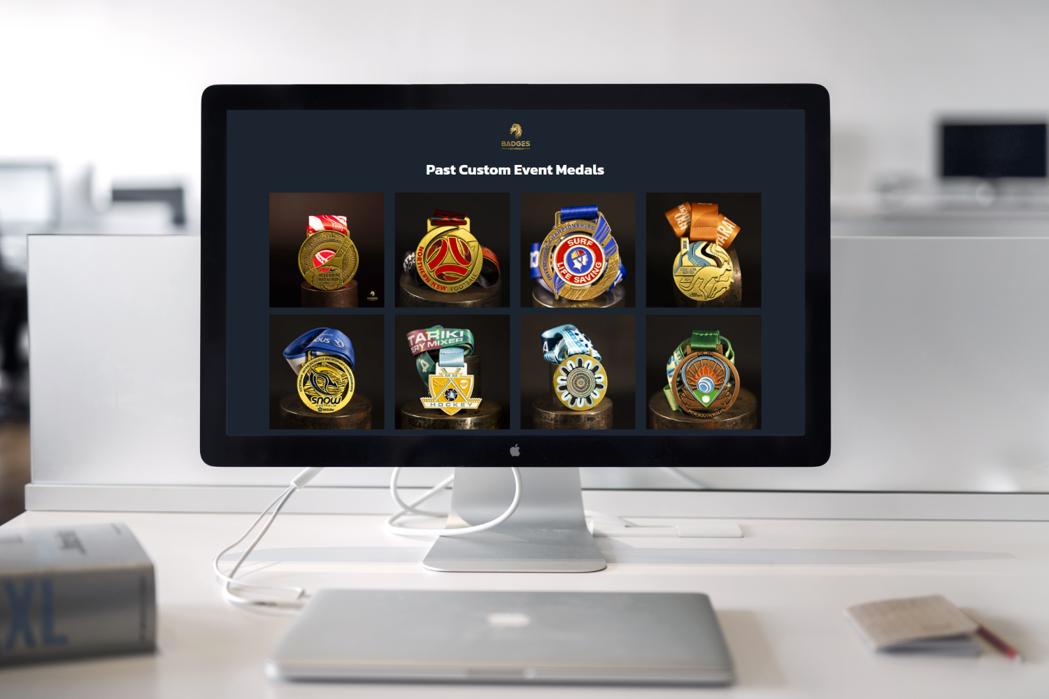 Portfolio of custom medals on Badges And Medals' website.