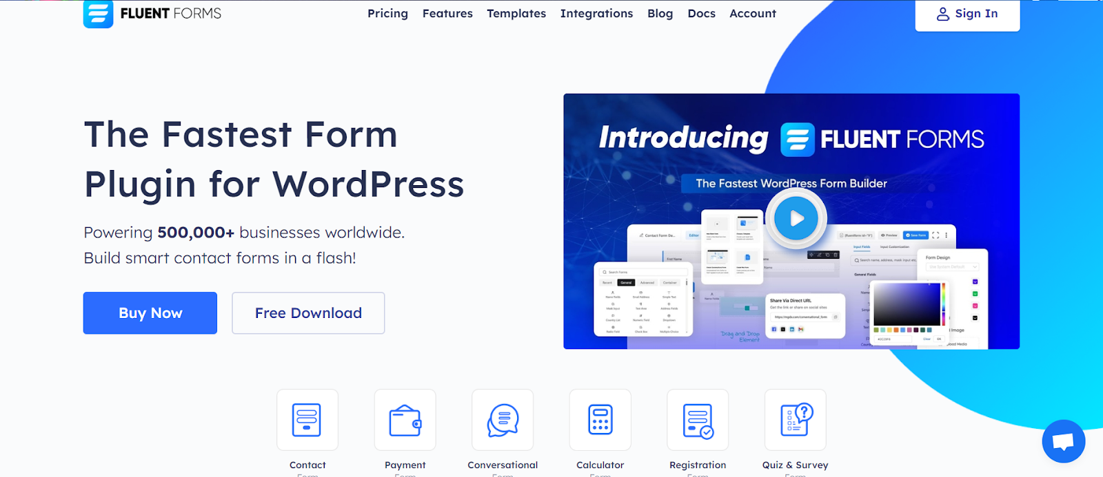 Fluent Forms es un complemento de creación de formularios