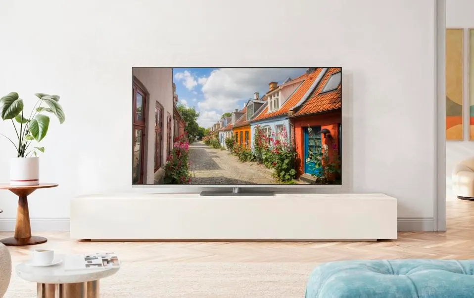 Panasonic W93B in living room.