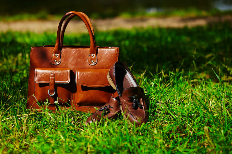 leather golf shoe bag
