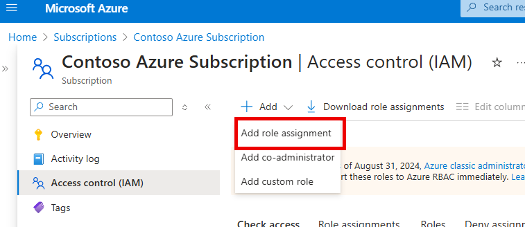 Azure access control (IAM)