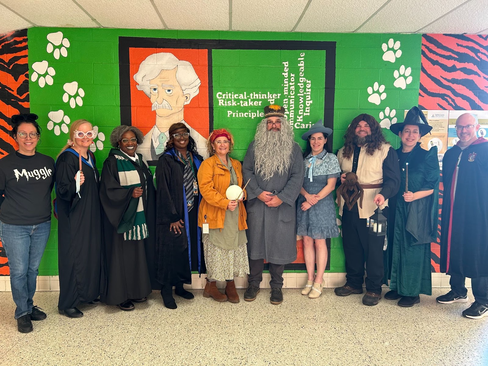 Twain Staff dressed up for Halloween