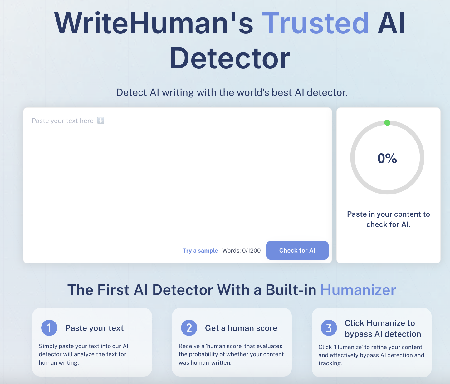 WriteHuman's Trusted AI Detector
