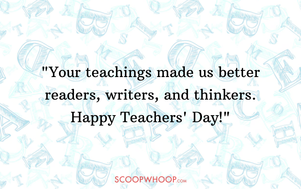 teachers day wishes for english teacher