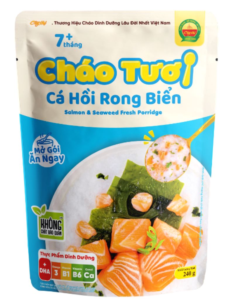 Cháo Tươi Cá Hồi Rong Biển Cây Thị