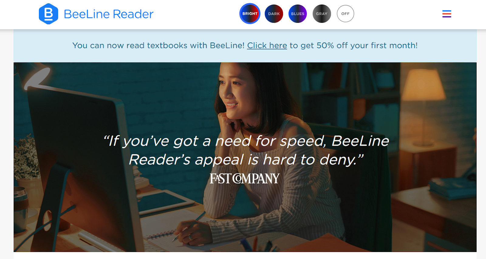 BeeLine Reader's website