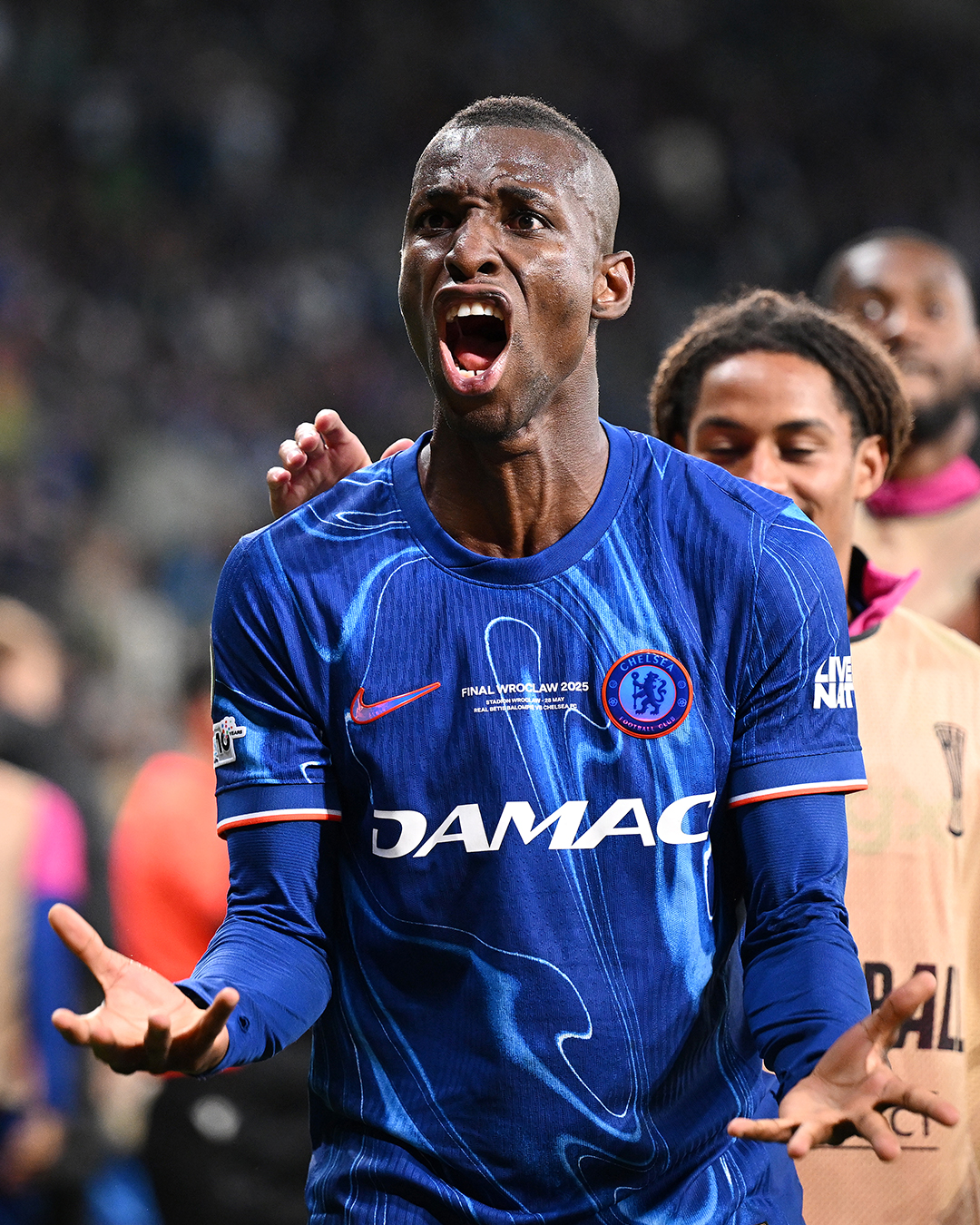 Nicolas Jackson comemorando o gol do Chelsea