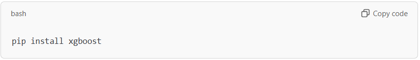 Command to install XGBoost using pip