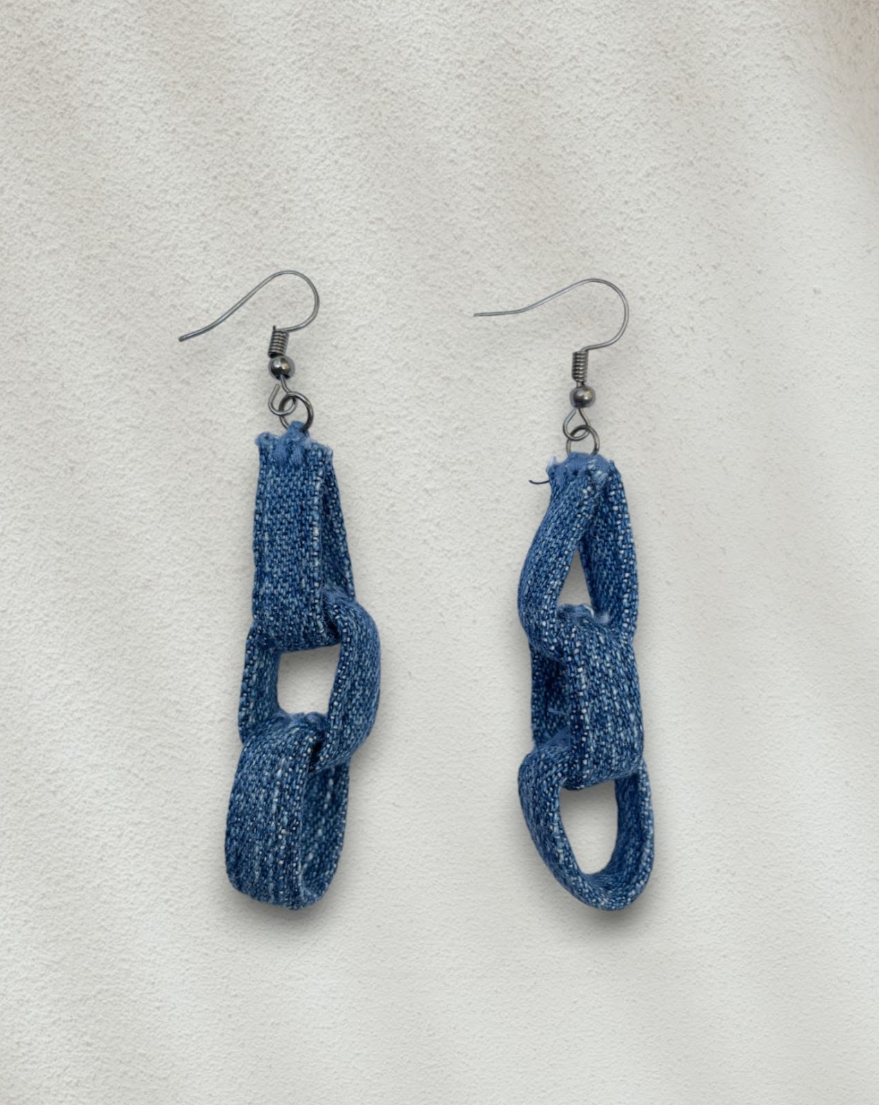 Handcrafted Upcycled Jeans Earrings Anuradha