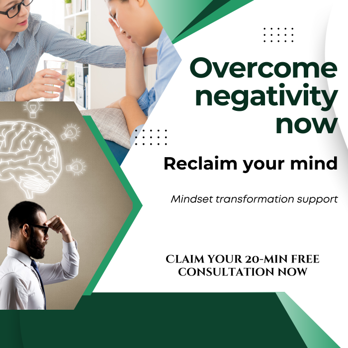 Overcome negative thoughts with expert therapy. Claim your 20-min free consultation at Click2Pro now.