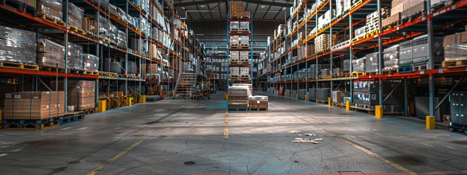 a diverse array of discounted server racks lined up in a warehouse, showcasing a variety of cost-effective solutions for web hosting infrastructure.