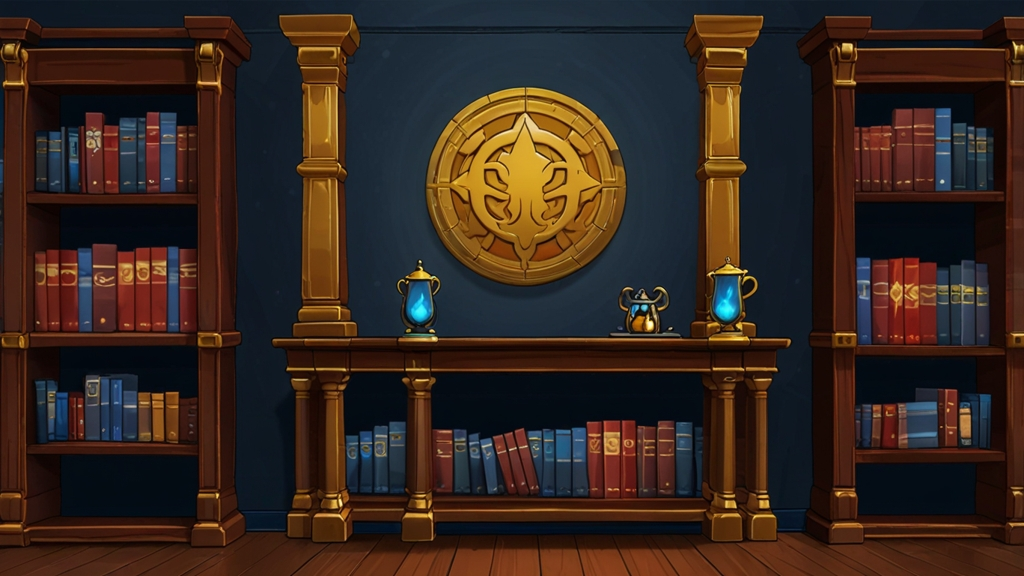 AQW Gold and Blue Bookshelf