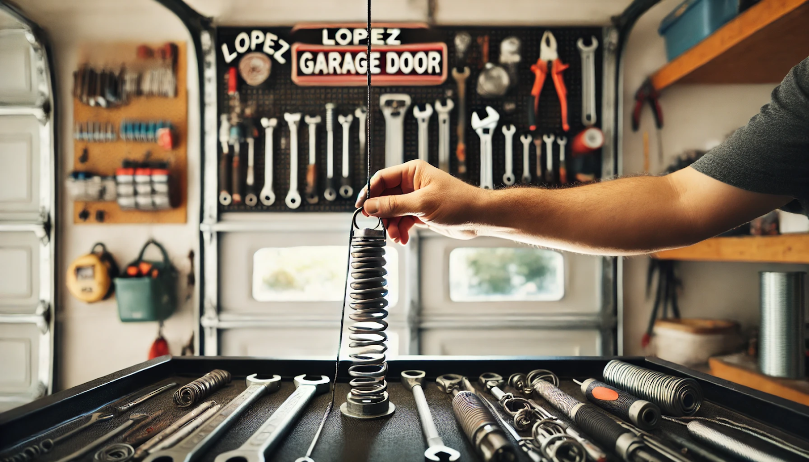 how to check garage door spring tension