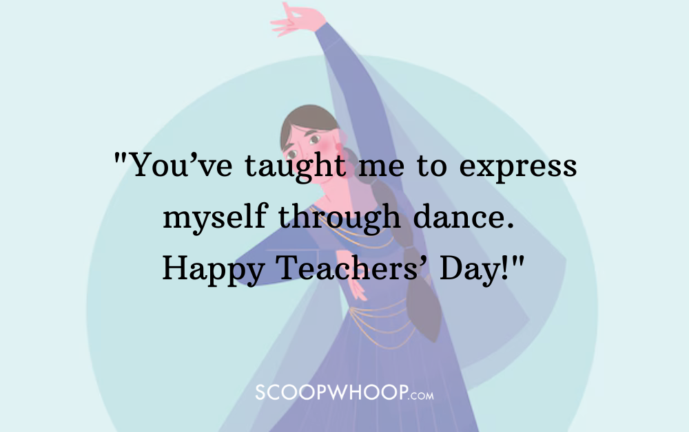 teachers day wishes to dance teacher