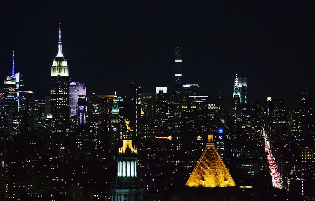 Manhattan skyline at night