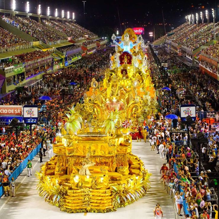 Foto do sambodromo de carnaval no Rio de Janeiro