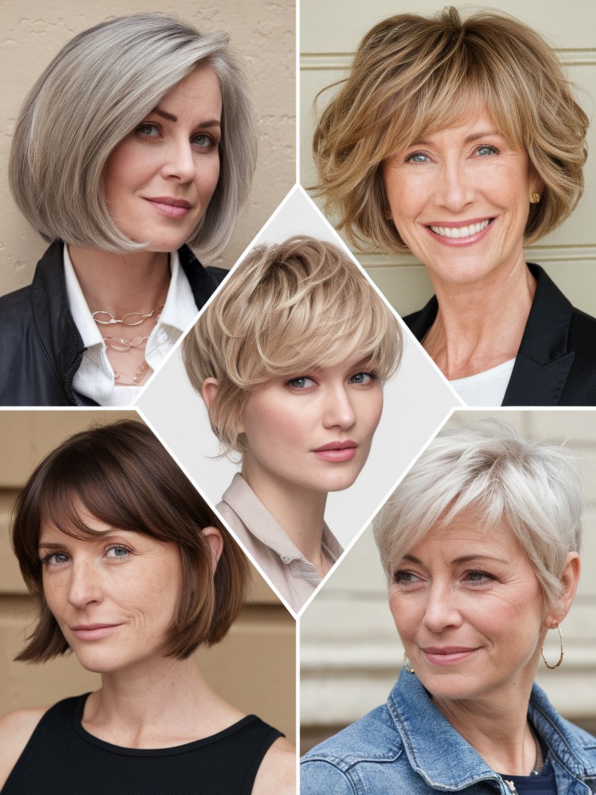 9. Best Haircuts for Women Over 50 by Face Shape