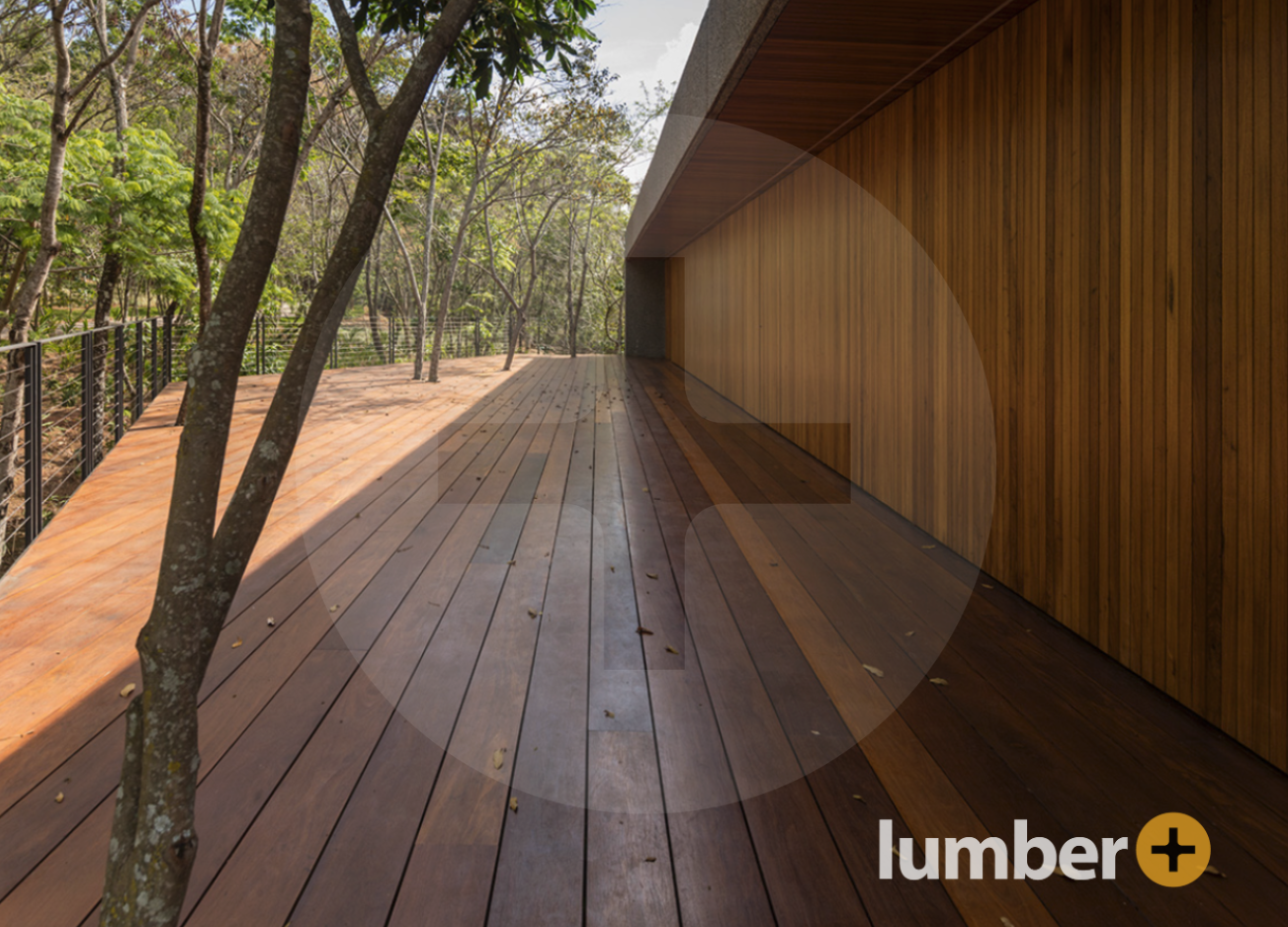 an image of a large residential IPE wood deck