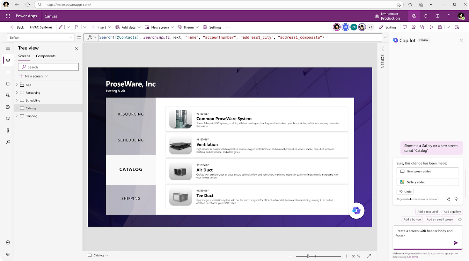 Powerapps inteface