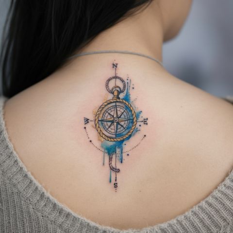 Rope and Compass Tattoo