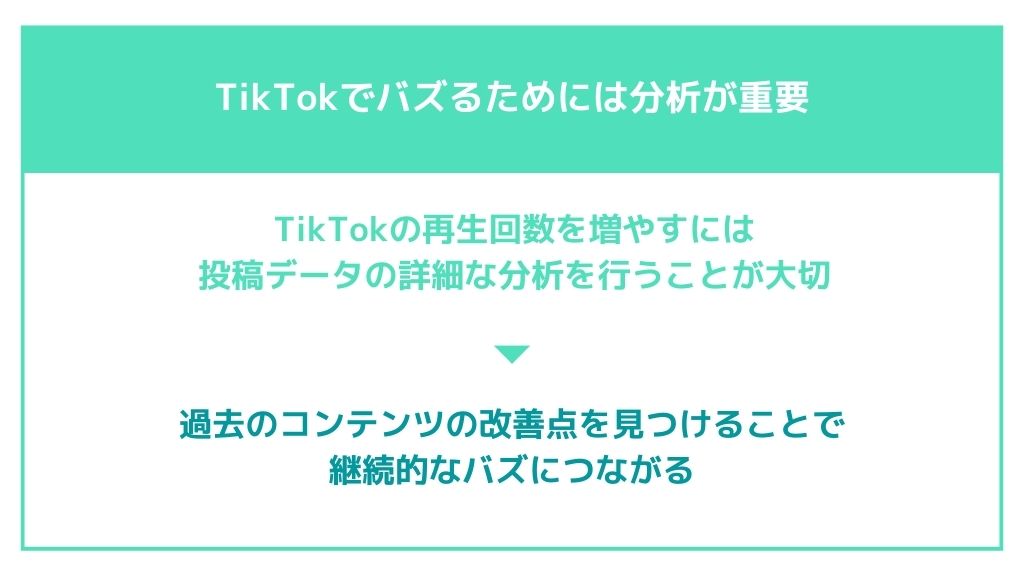 TikTokの分析機能を使ったバズり方で失敗を減らす