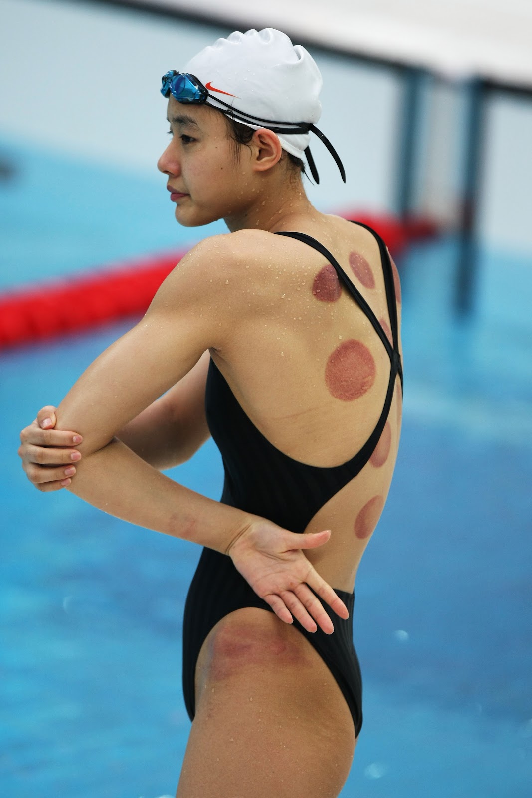 Wang Qun during the swimming practice at the National Aquatics Center ahead of the Beijing 2008 Olympic Games in Beijing, China, on August 4, 2008. | Source: Getty Images