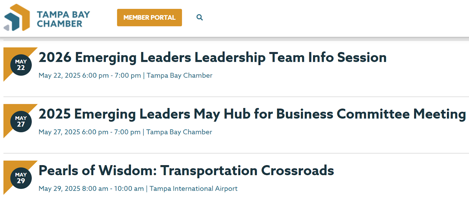 Tampa Chamber of Commerce events